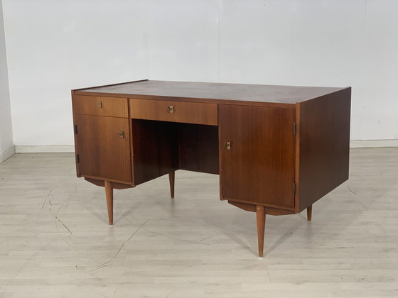 Image 1 of 60s bureau kantoortafel vintage bureau