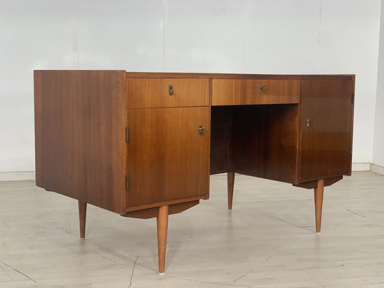 Image 1 of 60s bureau kantoortafel vintage bureau