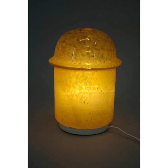 Image 1 of Vintage Space Age vloerlamp van gebobbeld glas, Tsjechoslowakije 1970