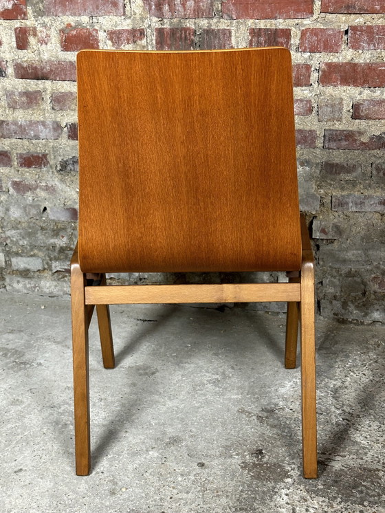 Image 1 of Scandinavische beukenhouten stoelen uit de jaren 1960 (set van 8)