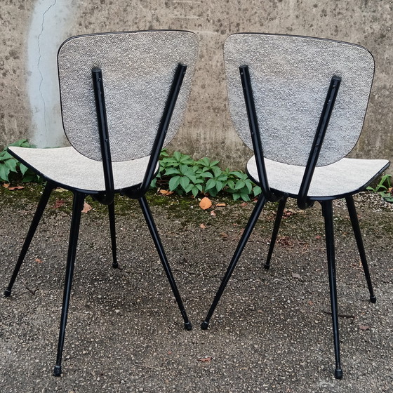 Image 1 of Vinyl bijzetstoelen, Frankrijk, 1960, set van 2