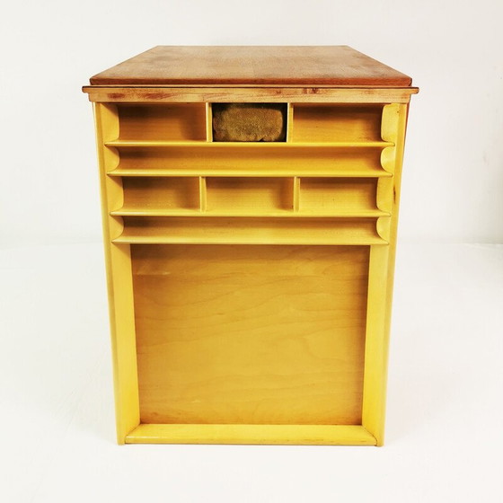 Image 1 of Vintage teak en beuken bijzettafel door Severin Hansen voor Haslev, Denemarken 1950