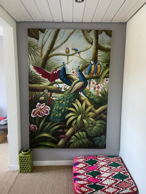 Schilderij / Print / Canvas Kleurrijke Papgeia Jungle