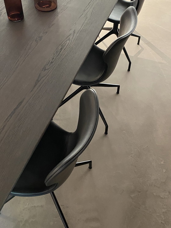 Image 1 of 3X B&B Italia - Papilio Shell Stoelen - Zwart Leer