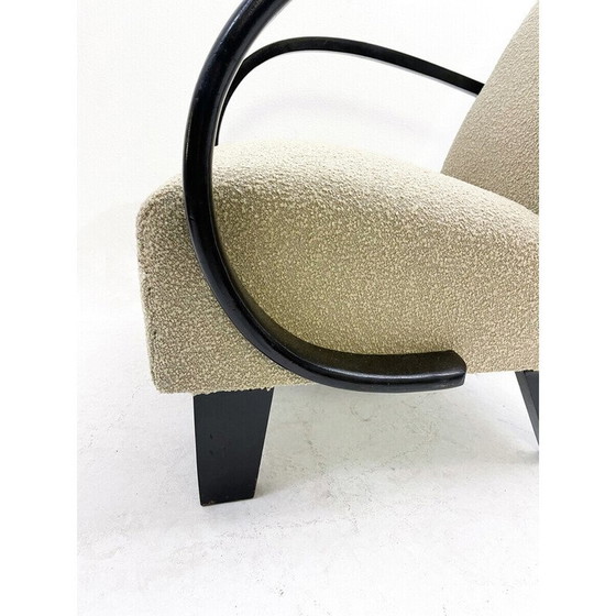 Image 1 of Paar gebogen houten fauteuils uit de Mid Century, Jindrich Halabala, Tsjechië, jaren 1940