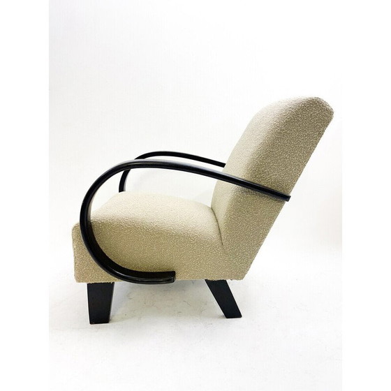 Image 1 of Paar gebogen houten fauteuils uit de Mid Century, Jindrich Halabala, Tsjechië, jaren 1940