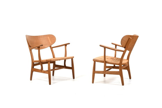 Image 1 of Paar Hans Wegner CH-22 voor Carl Hansen & Søn Denemarken 1950