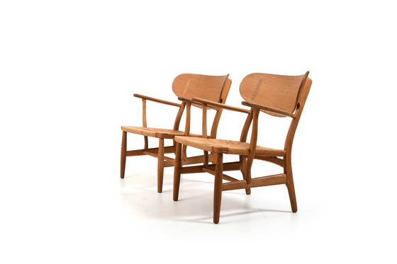 Image 1 of Paar Hans Wegner CH-22 voor Carl Hansen & Søn Denemarken 1950