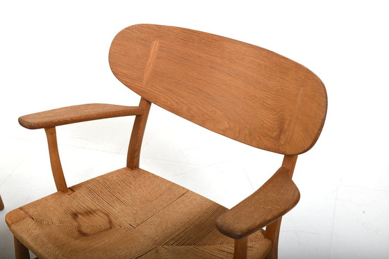 Image 1 of Paar Hans Wegner CH-22 voor Carl Hansen & Søn Denemarken 1950