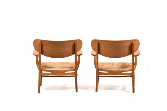 Image 1 of Paar Hans Wegner CH-22 voor Carl Hansen & Søn Denemarken 1950