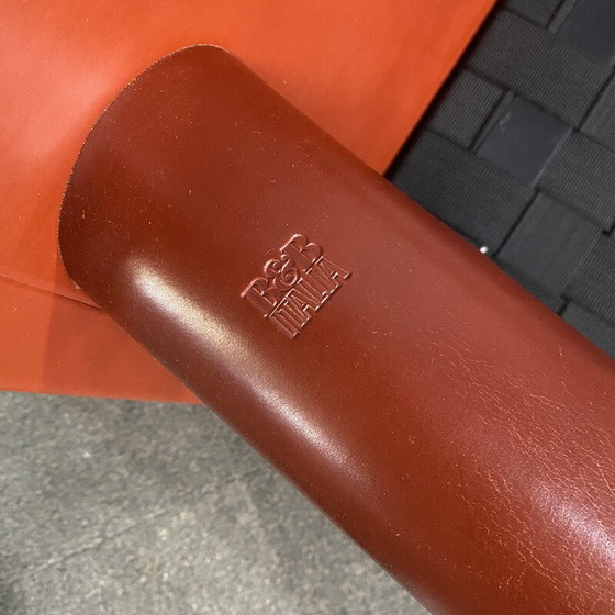 Image 1 of Vintage fauteuil in leer en stof van Antonio Citterio voor B et B Italia, Italië 1980