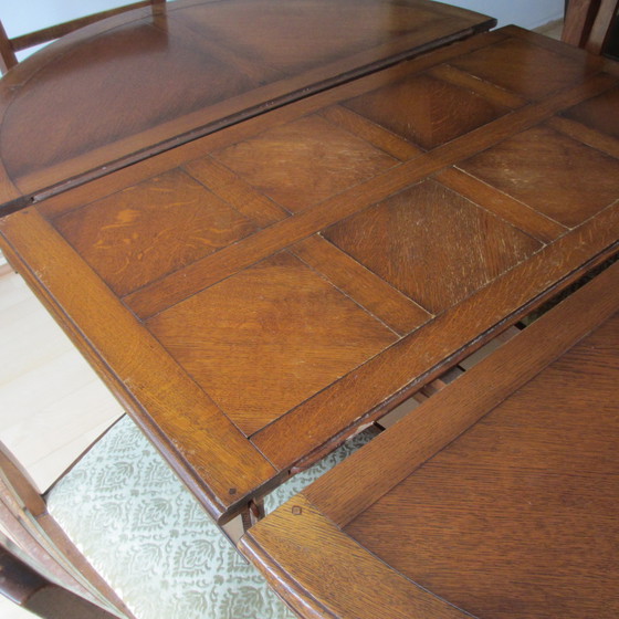 Image 1 of Vintage eettafel en stoelen