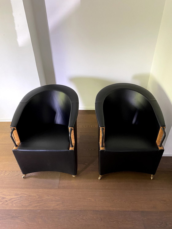 Image 1 of 2x B&B Italia Artema Fauteuil Ontwerper Paolo Piva