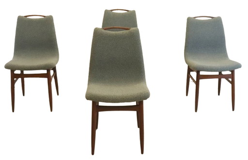 4x stoelen eetkamerstoelen 'Burgerwei' reupholstered vintage