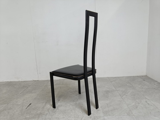Image 1 of 6x postmoderne eetkamerstoelen, jaren 80