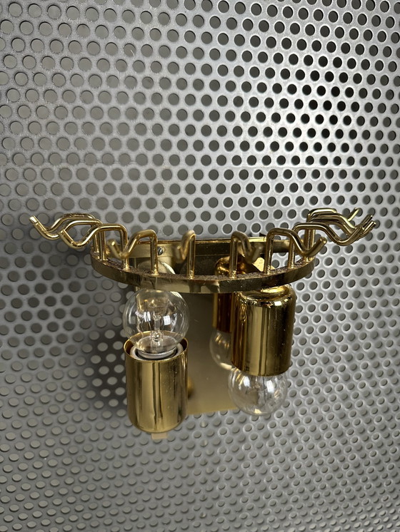 Image 1 of 2x Vintage Italiaanse kristallen wandlamp