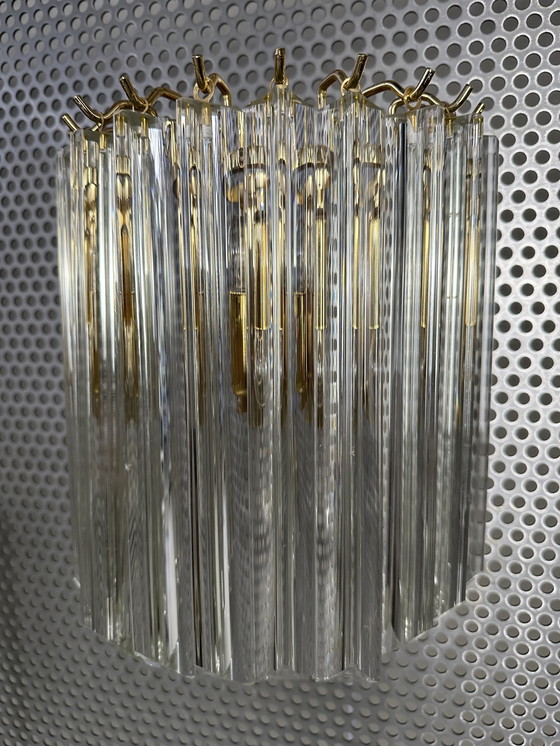 Image 1 of 2x Vintage Italiaanse kristallen wandlamp
