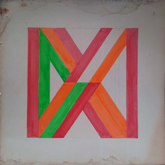 Image 1 of Compositie [Unicum] - Kunstenaar: Georg Ruyter - 1969