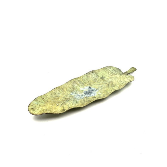 Image 1 of Vintage metalen bladvormig middenstuk, Frankrijk 1970