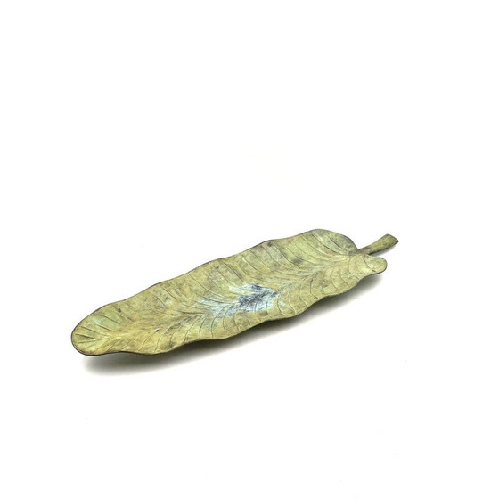 Image 1 of Vintage metalen bladvormig middenstuk, Frankrijk 1970