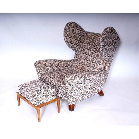 Image 1 of Paar vintage vleugelstoelen, jaren 1960