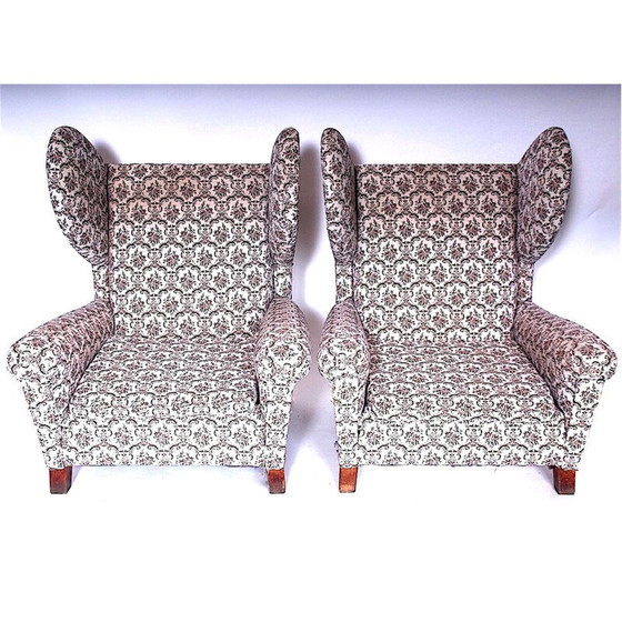 Image 1 of Paar vintage vleugelstoelen, jaren 1960