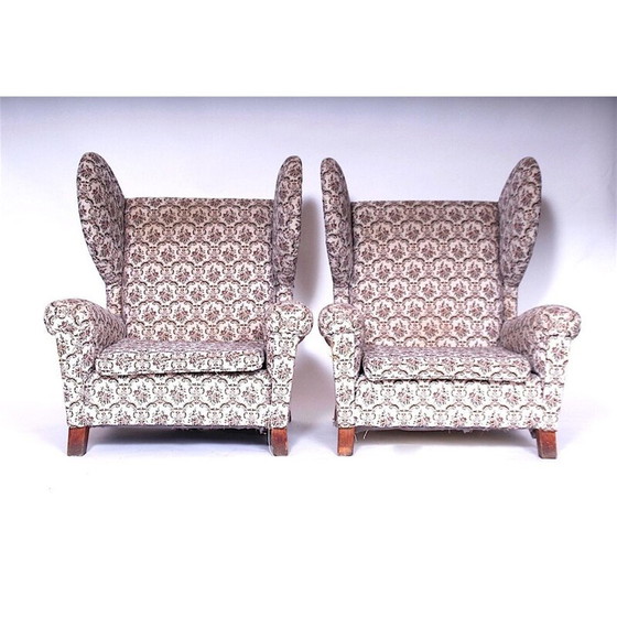 Image 1 of Paar vintage vleugelstoelen, jaren 1960