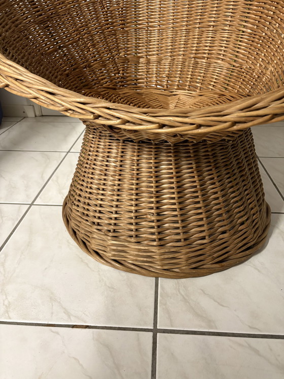 Image 1 of Vintage Rotan Kuipstoel Fauteuil