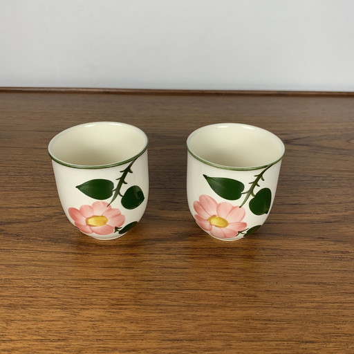 2 Glazen / Tumbler Villeroy & Boch "Wild Rose" servies, 1970