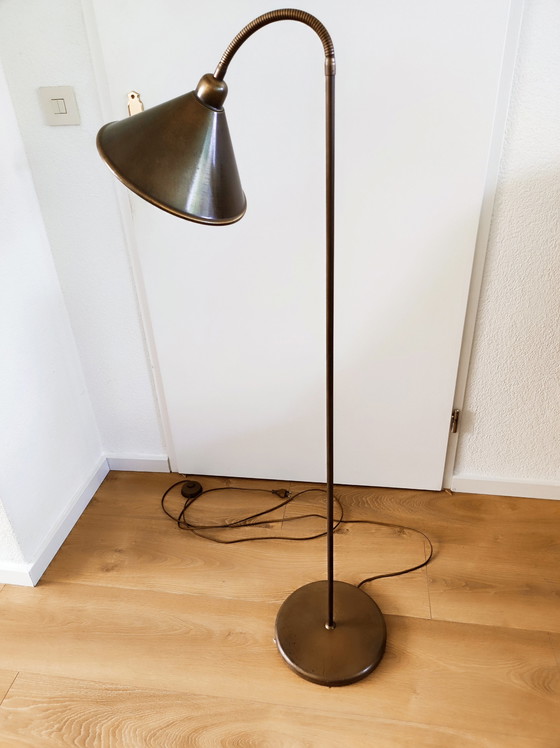 Image 1 of Staande koperen vloerlamp