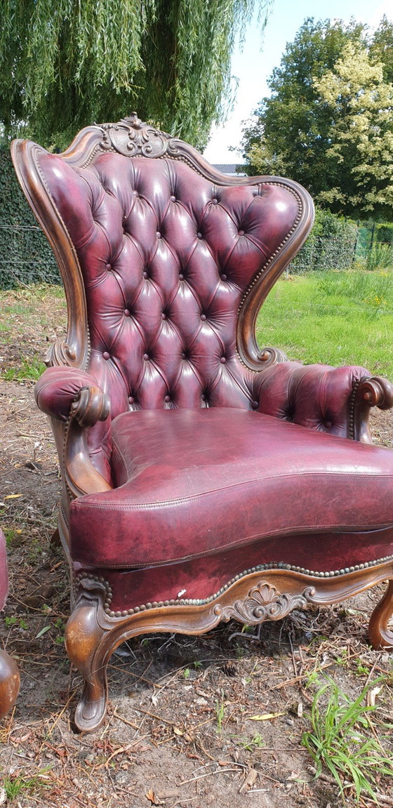 Image 1 of 2x Vintage Fauteuils Leder