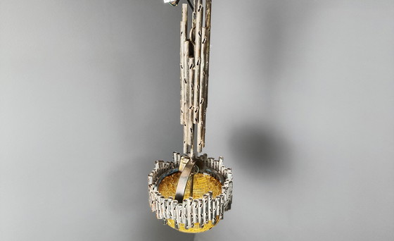 Image 1 of Brutalistische hanglamp van Marcello Fantoni, 1960S