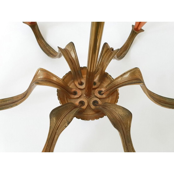 Image 1 of Vintage messing kroonluchter, 1950