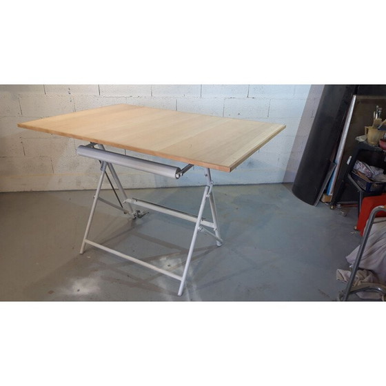 Image 1 of Vintage industriële eettafel