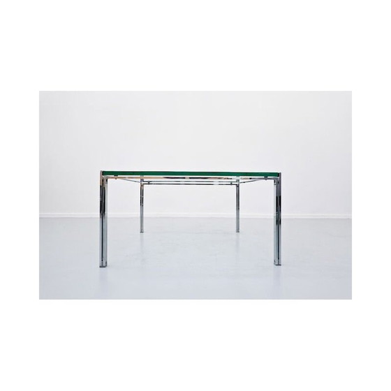 Image 1 of Vintage salontafel van chroom en glas, 1960