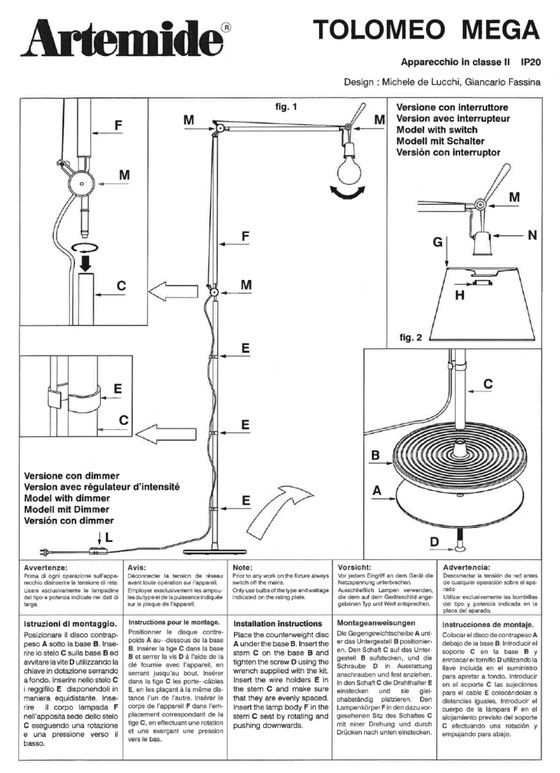 Image 1 of Artemide Tolomeo Mega armatuur lamp