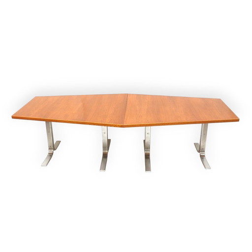Grote Vintage Vergadertafel / Eettafel van Lübke uit de Jaren '70