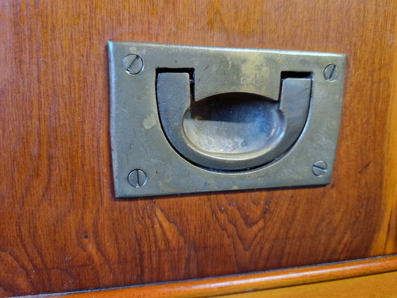 Image 1 of Vintage secretaire met ladekast Campagnestijl Engels Militair