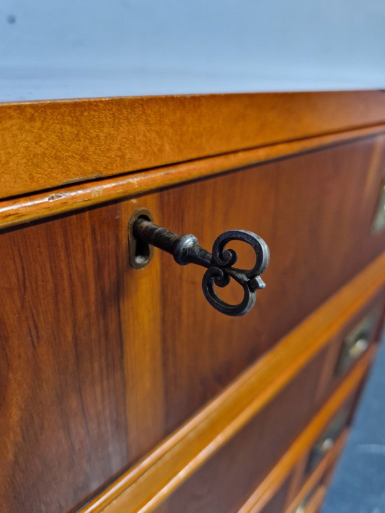 Image 1 of Vintage secretaire met ladekast Campagnestijl Engels Militair