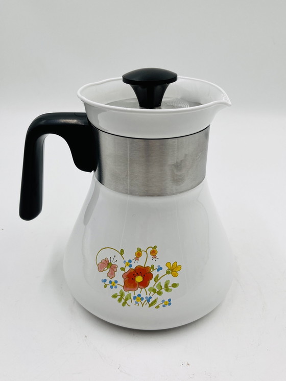 Image 1 of Geëmailleerd koffiezetapparaat Corning Ware