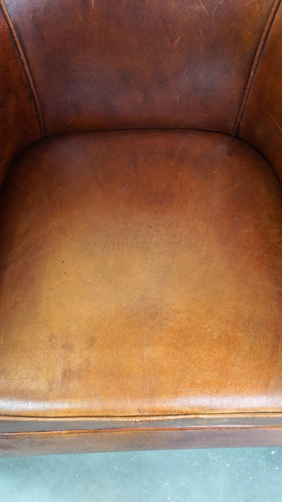 Image 1 of Clubfauteuil van schapenleer