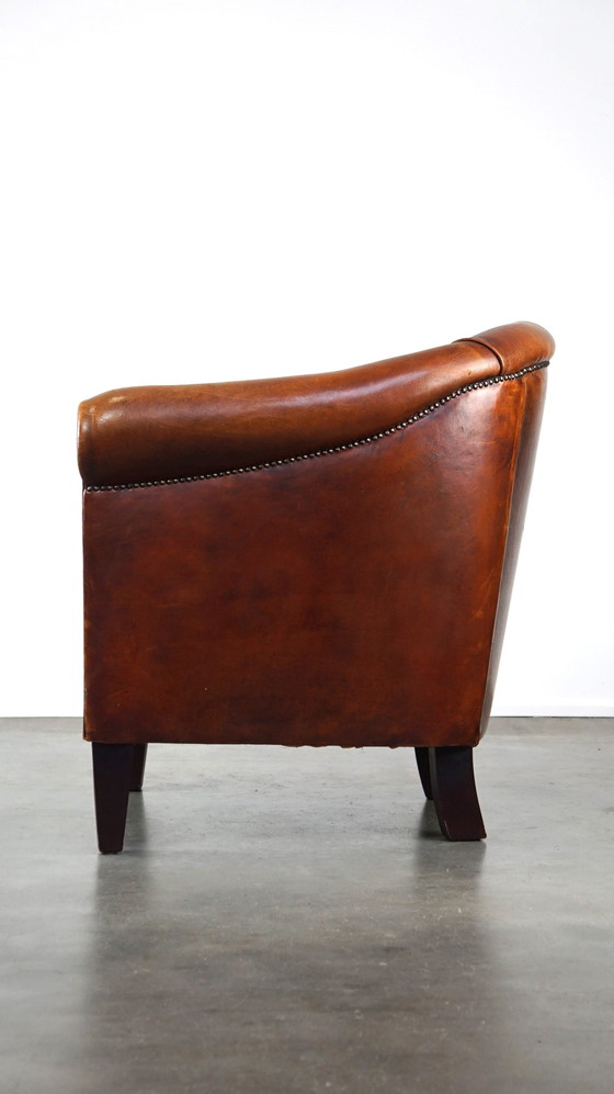 Image 1 of Clubfauteuil van schapenleer