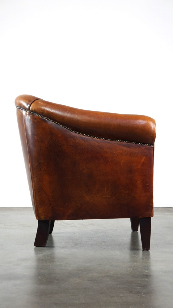 Image 1 of Clubfauteuil van schapenleer