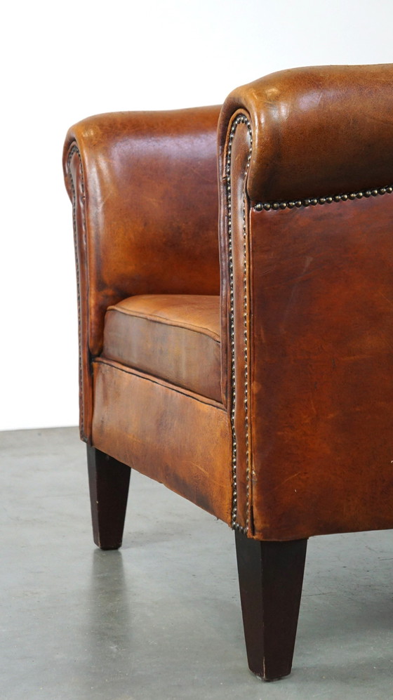 Image 1 of Clubfauteuil van schapenleer