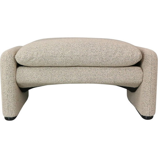 Vintage "Maralunga" voetenbankje door Vico Magistretti voor Cassina, Italië
