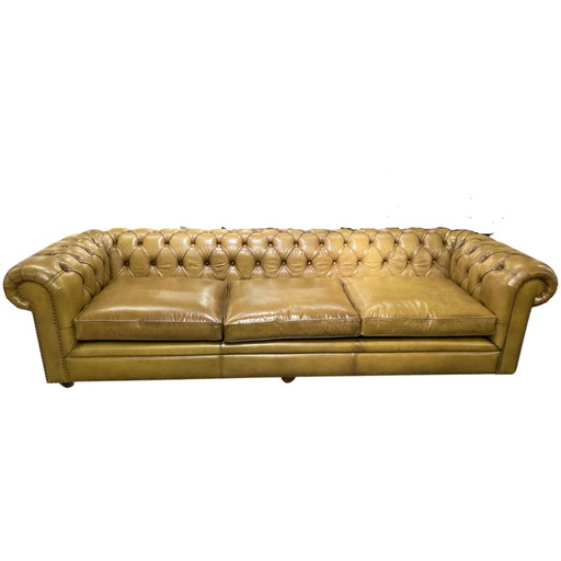 Chesterfield 4-zits bank Moster Lime