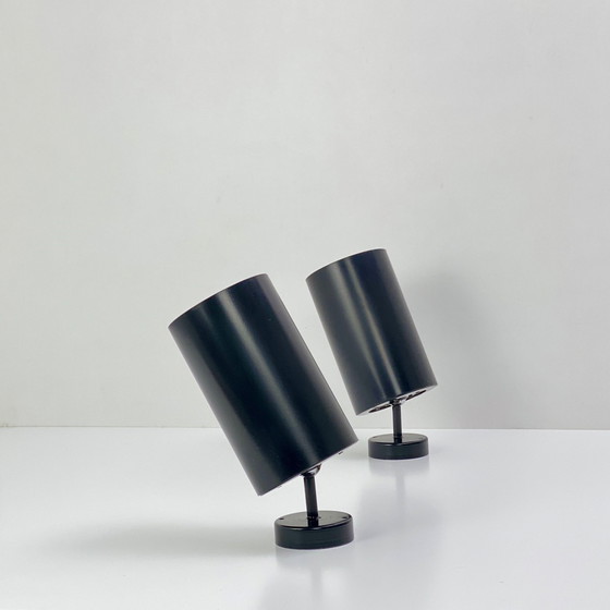 Image 1 of Zwart metalen wand- of plafondlamp, Vintage 1950, Parscot. Réné-Jean Caillette.