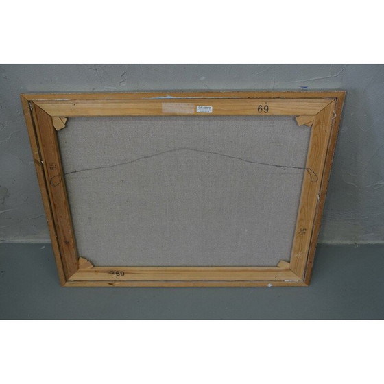 Image 1 of Vintage olieverfschilderij op expressionistisch doek door Sture Lorentzon, Zweden 1970