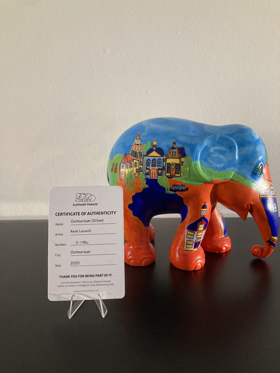 Image 1 of Ootmarsum Olifant Handgeschilderd Met Certificaat