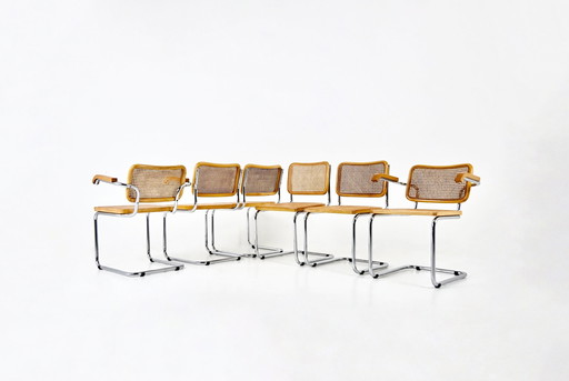 Eetkamerstoelen Stijl B32 van Marcel Breuer, set van 6